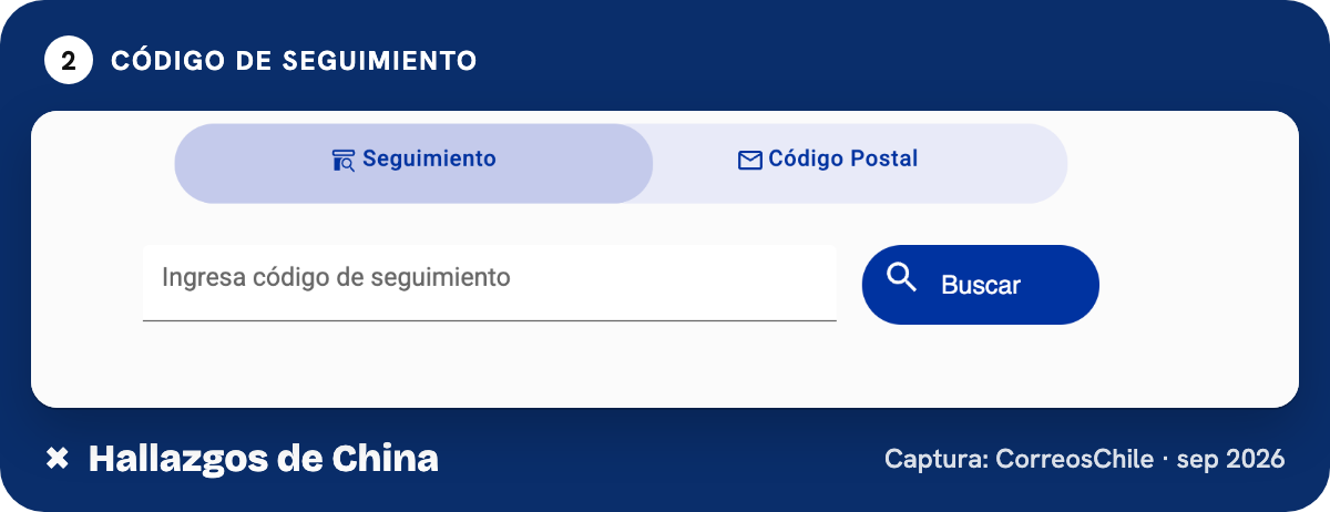 Ingresa al rastreador de correos.cl