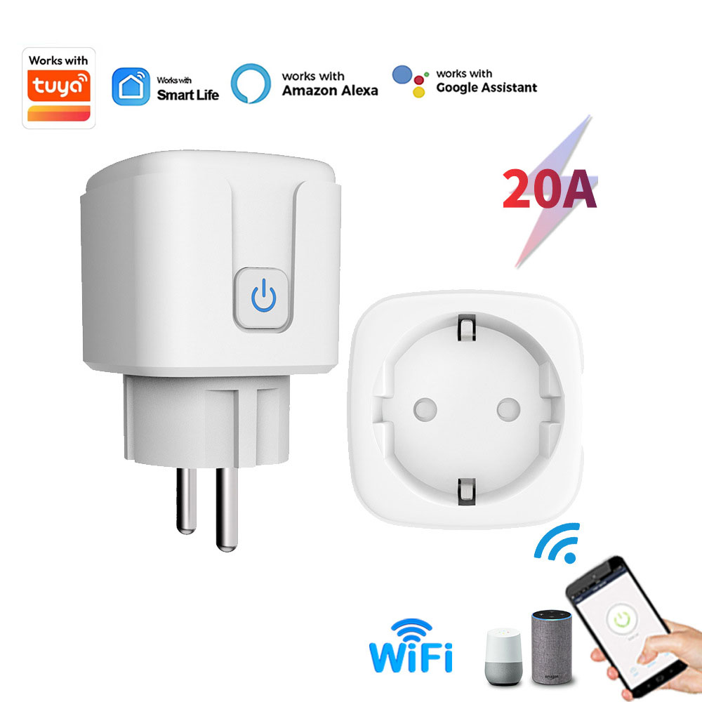Enchufe inteligente Wi-Fi QIRONG tipo europeo con medidor de consumo