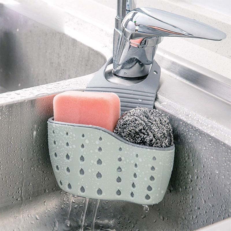 Portaesponjas de goma colgante para fregadero