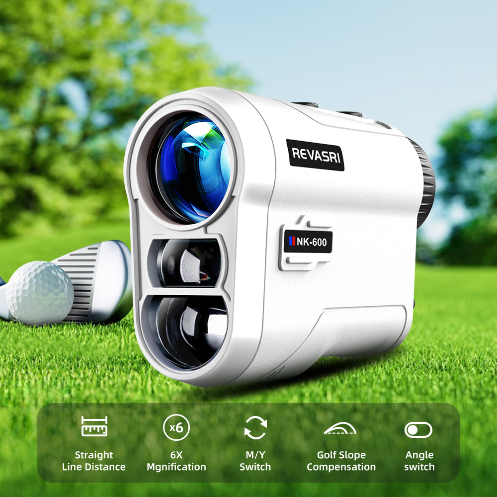 Telémetro láser REVASRI para golf con aumento 6x y batería recargable