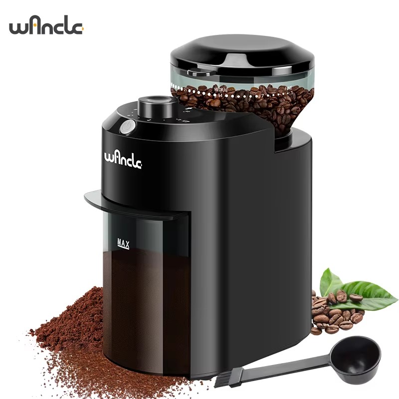 Molinillo de café eléctrico KIRAINAFLY con muelas planas y 28 niveles
