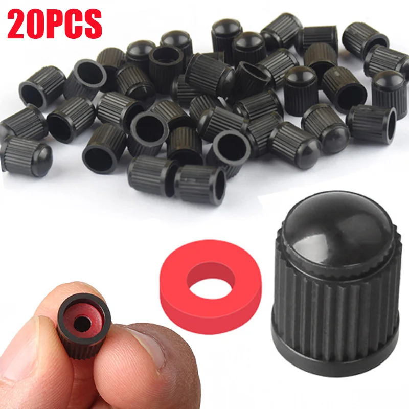 Tapas de válvula antipolvo para neumáticos de auto o moto, pack de 20
