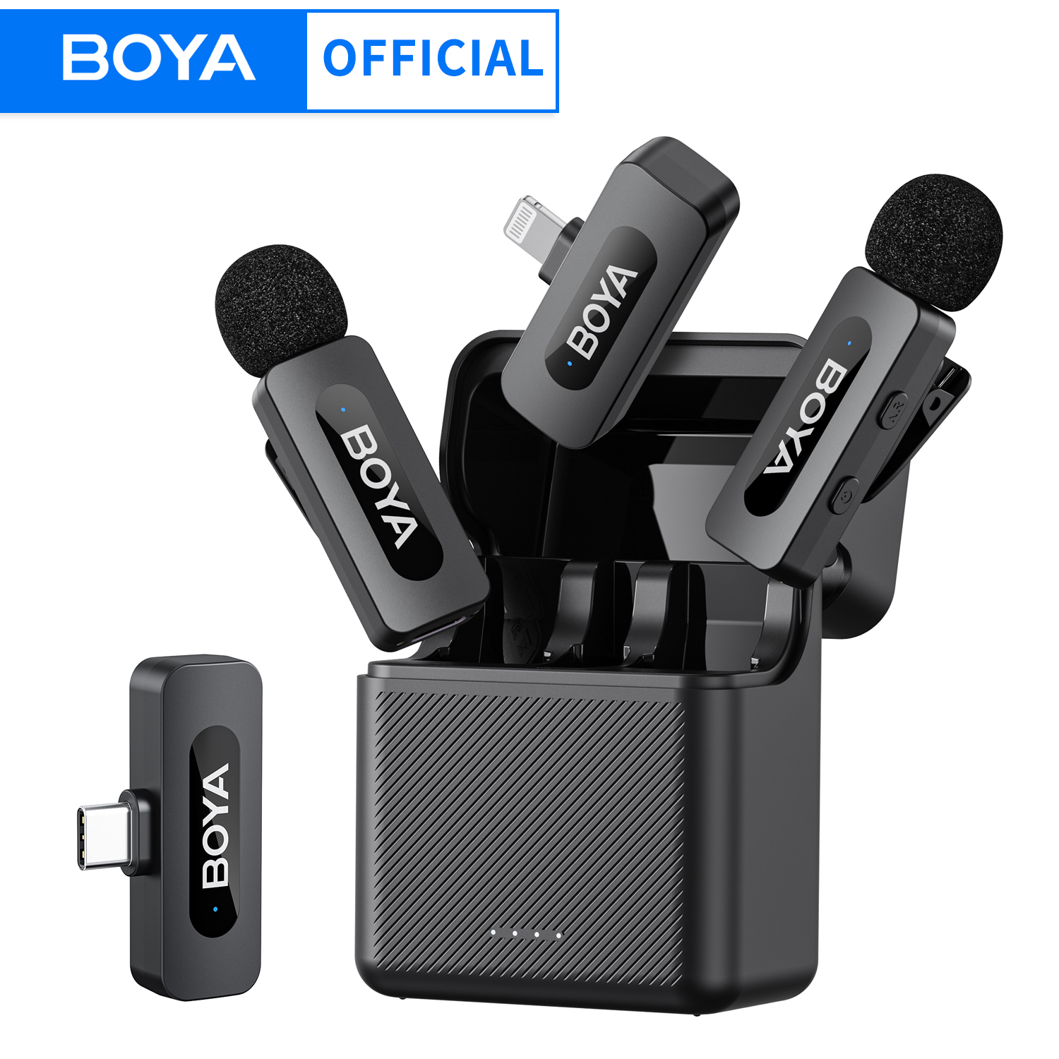 Micrófono solapero inalámbrico BOYA para celular y cámara