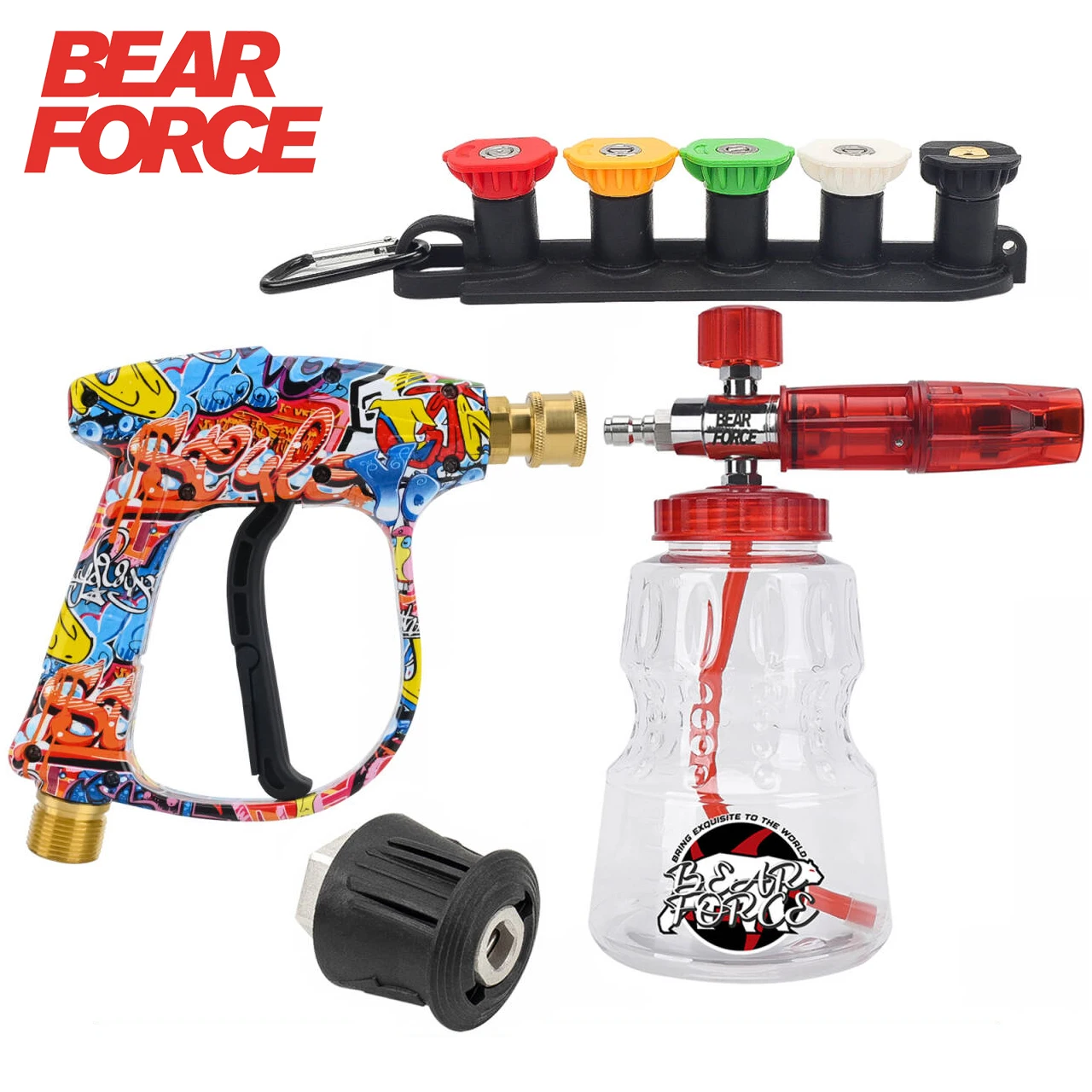 Pistola para hidrolavadora BEAR FORCE con 5 boquillas