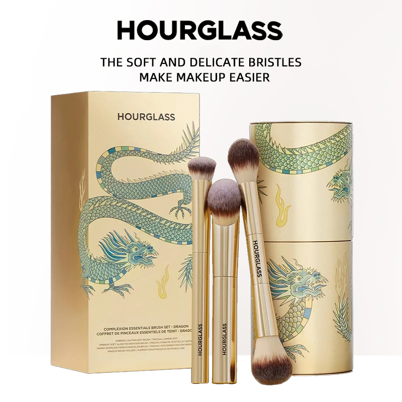 Juego de 3 brochas de maquillaje Hourglass con estuche