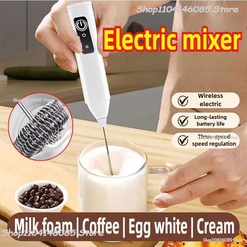 Espumador de leche inalámbrico de mano recargable tipo C