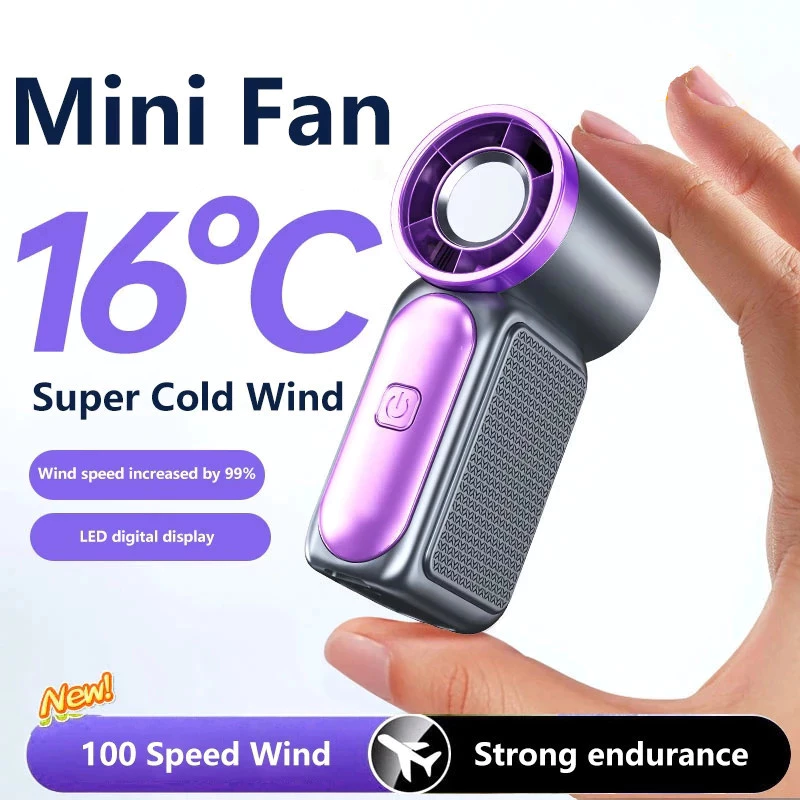Mini ventilador de mano turbo recargable 3600 mAh