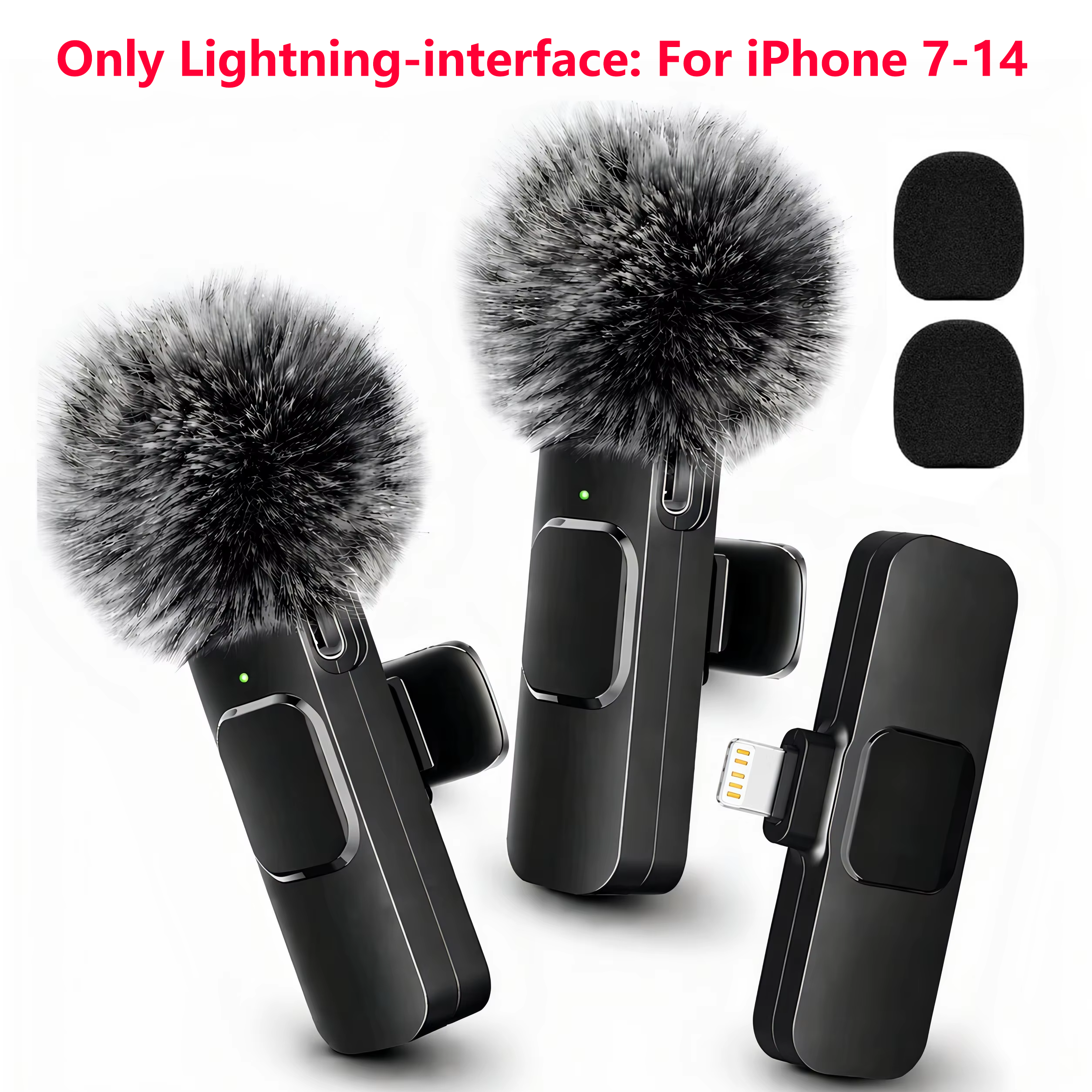 Micrófono solapero inalámbrico HITOZON con conector Lightning