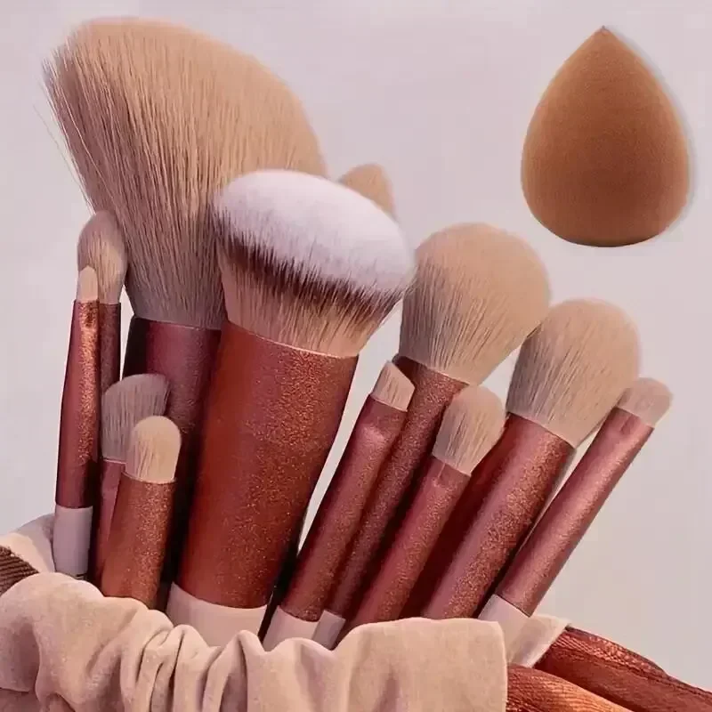Brochas de maquillaje para rostro y ojos en juego de 13